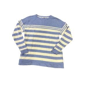 Vineyard Vines Blue and Cream Striped Sweater